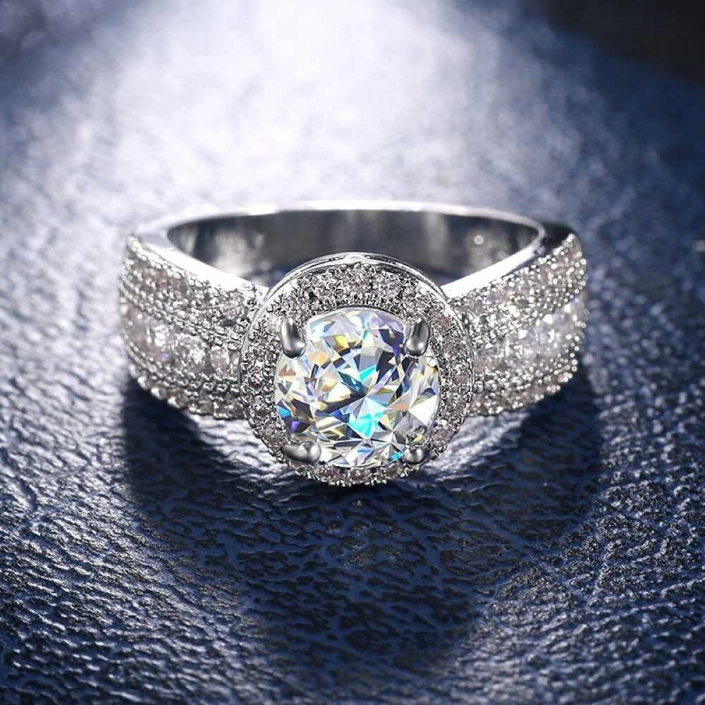 AAA Zircon Ring - Silver - AR254