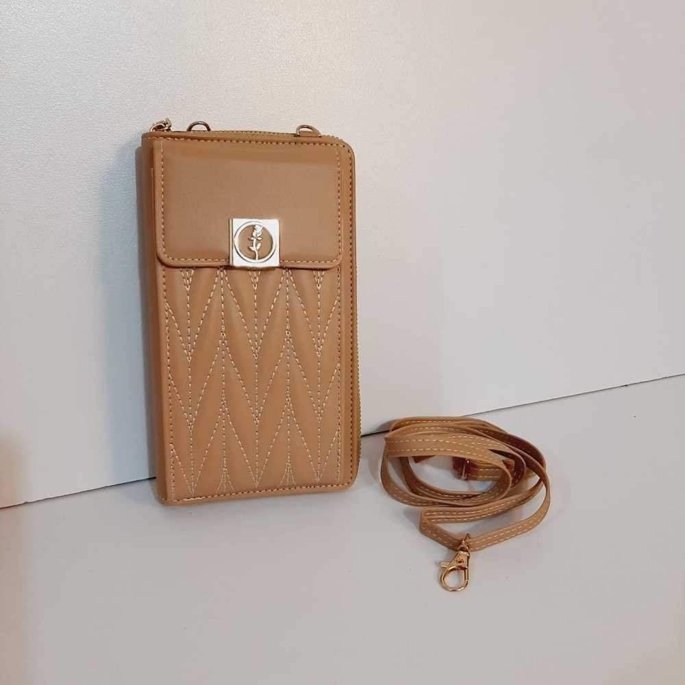 2 in 1 Wallet + Crossbody Bag - Beige - W16