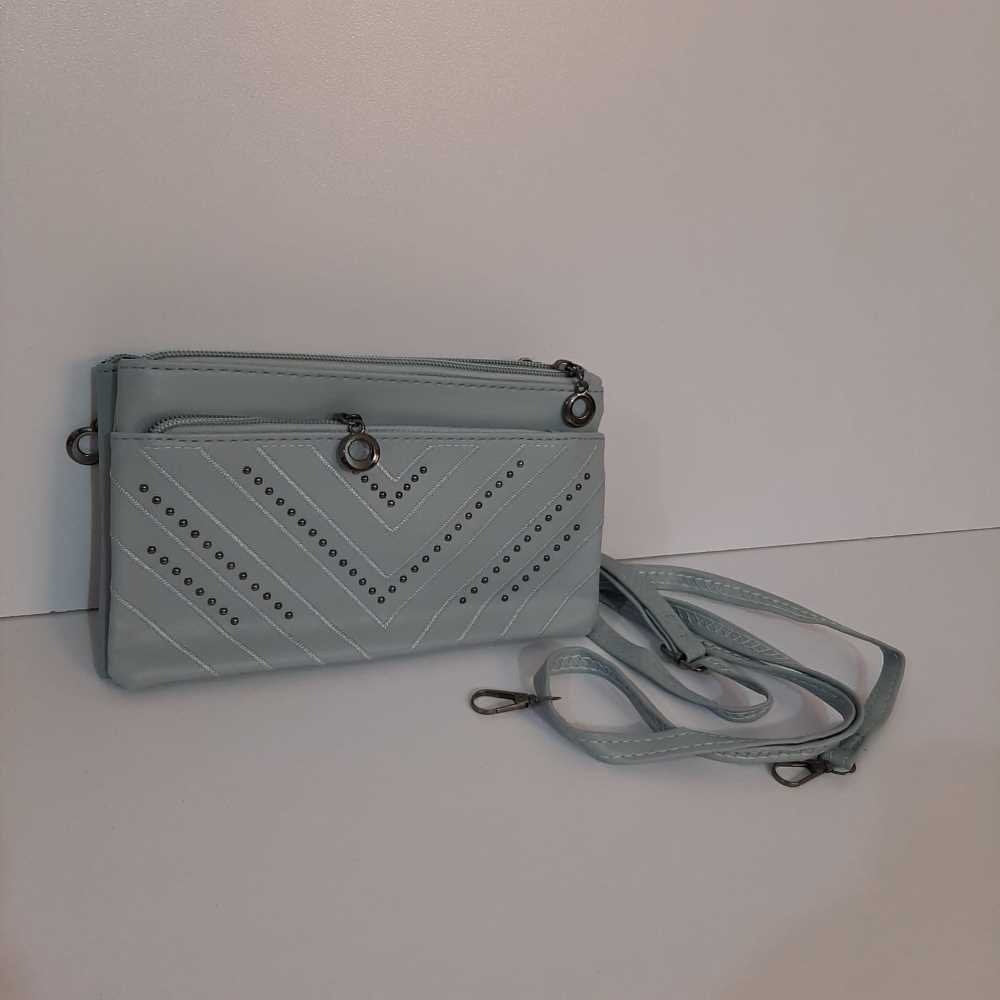 2 in 1 Wallet + Crossbody Bag - Blue - W18