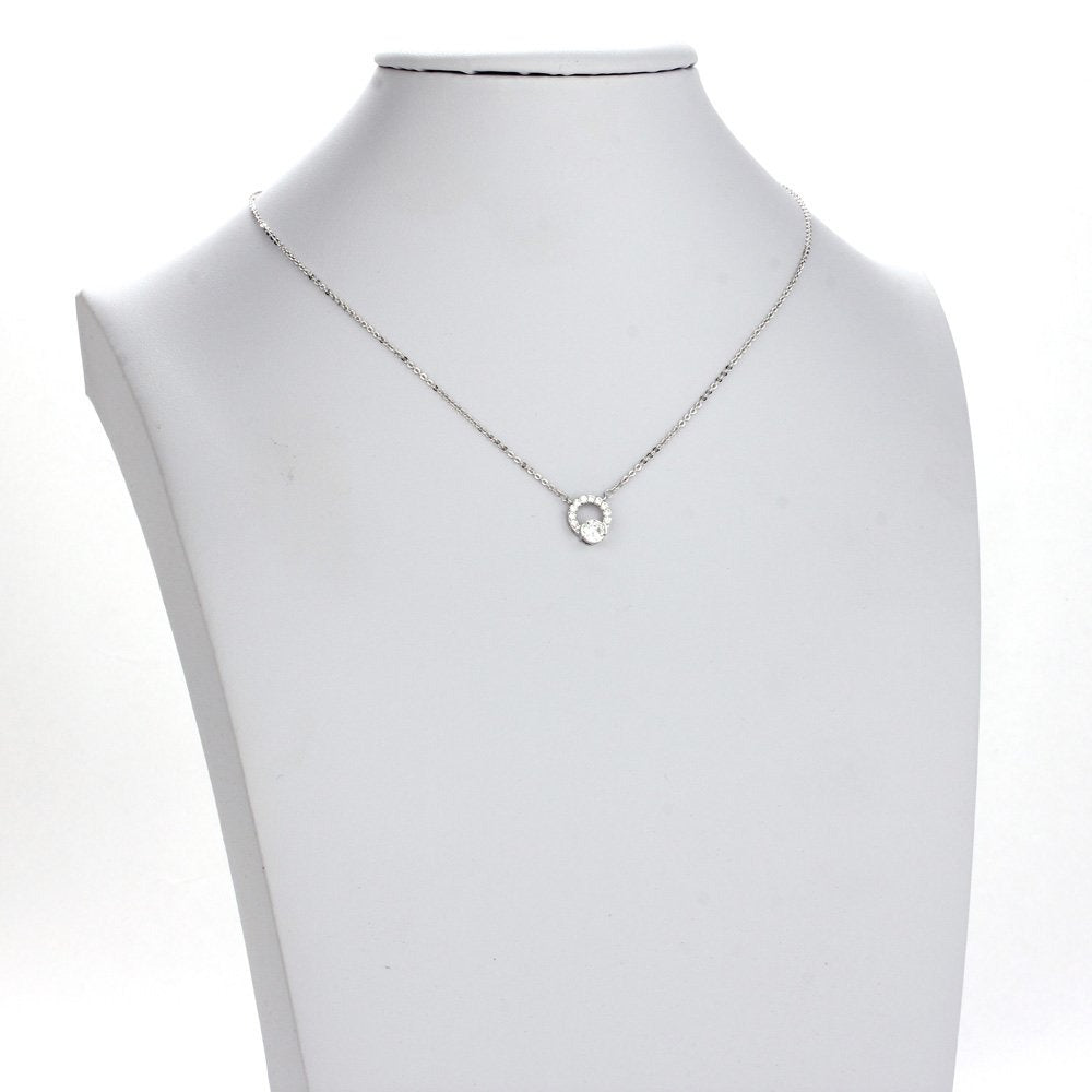 AGN0017 - Sparkling Silver Plated Necklace