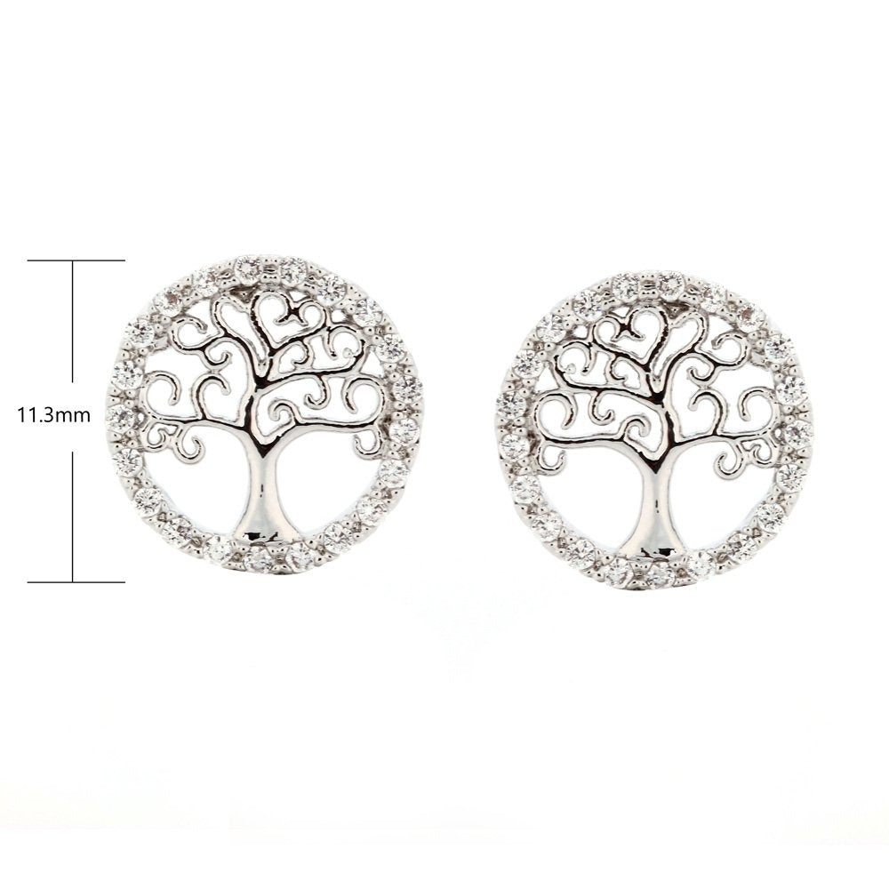 925 Sterling Silver - AGNE011 - Necklace Earrings Jewelry Set