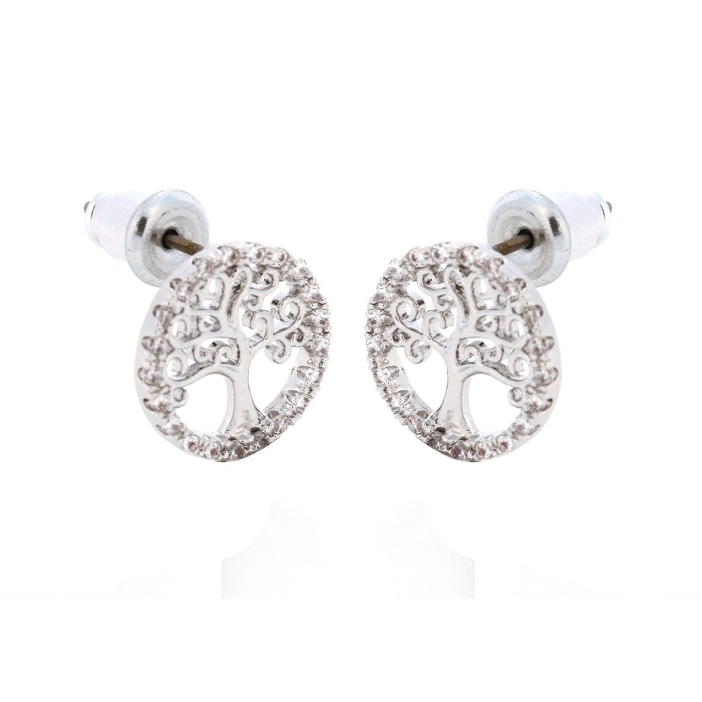 925 Sterling Silver - AGNE011 - Necklace Earrings Jewelry Set