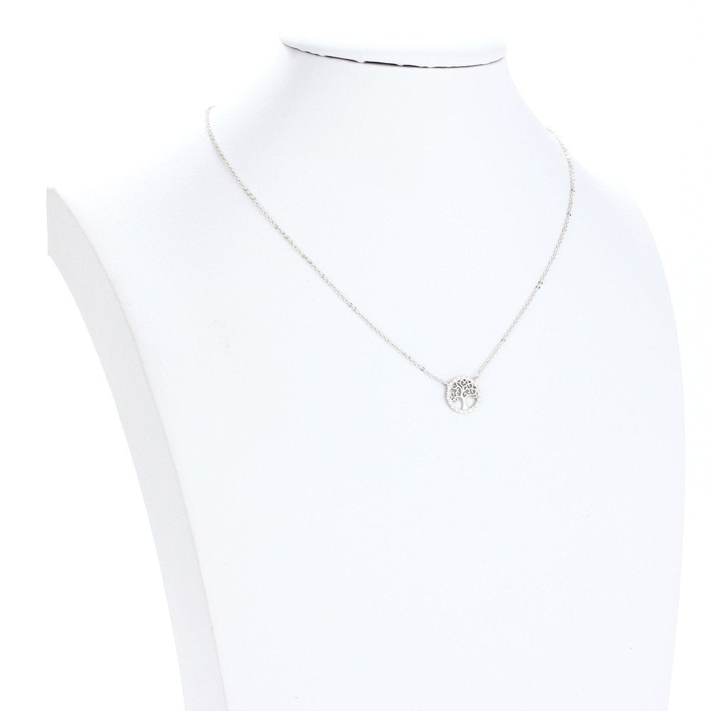 925 Sterling Silver - AGNE011 - Necklace Earrings Jewelry Set