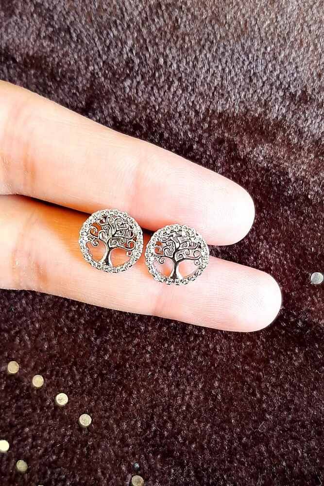925 Sterling Silver - AGNE011 - Necklace Earrings Jewelry Set