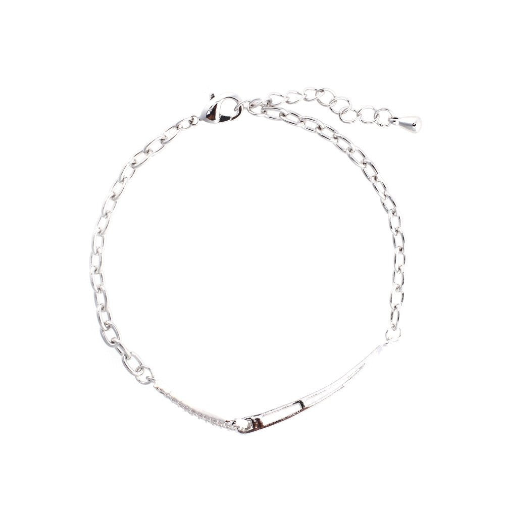 925 Sterling Silver -  Silver Sparkling Bracelet -AGB0066