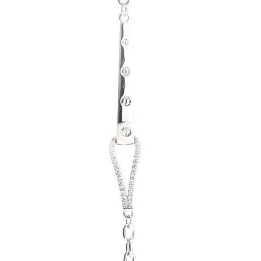 925 Sterling Silver - Silver Sparkling Bracelet -AGB0066