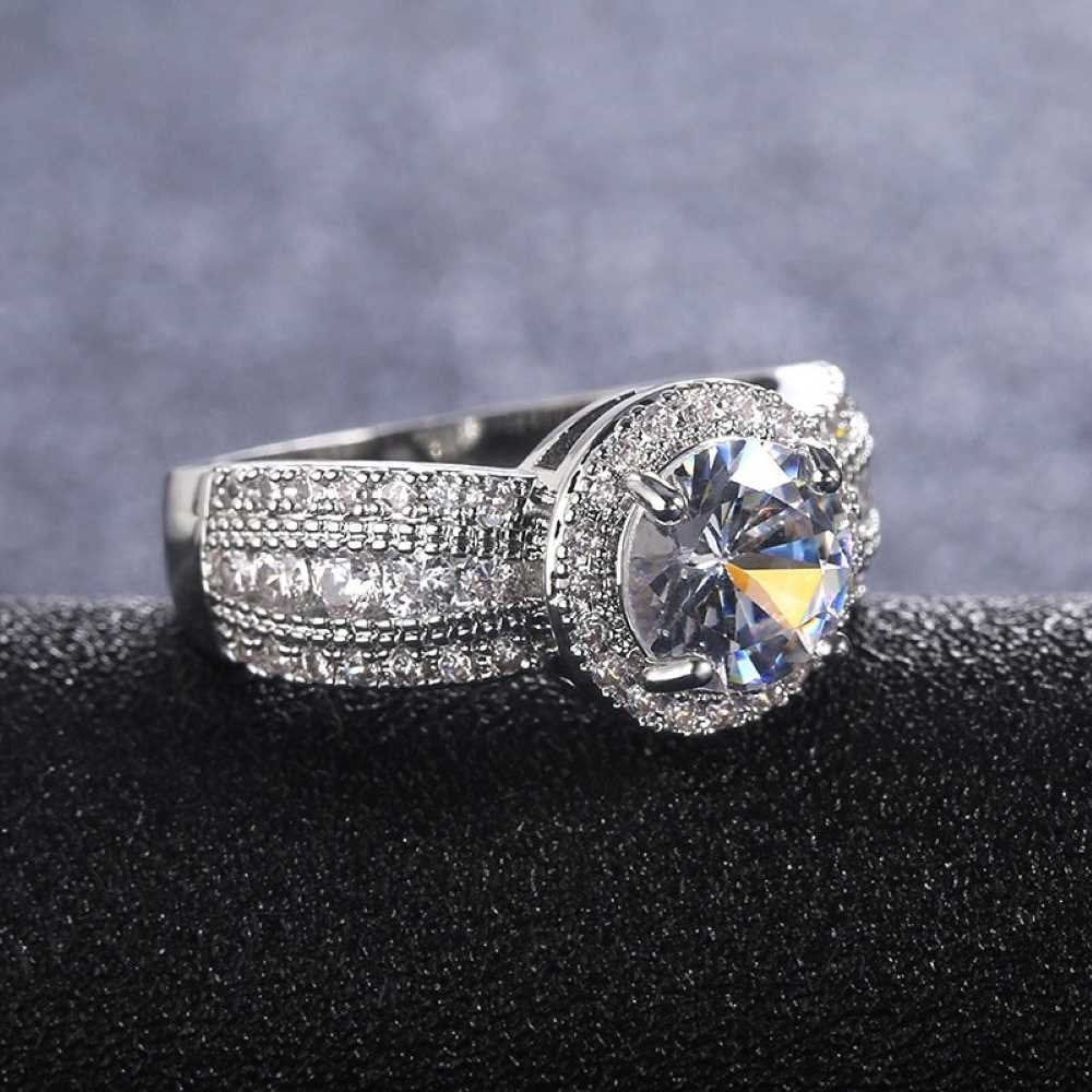 AAA Zircon Ring - Silver - AR254