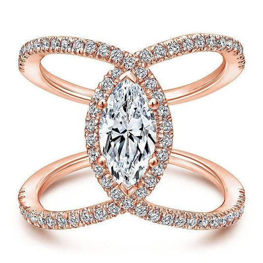 AAA Zircon - Ring - High Quality - Rose Gold - AR178