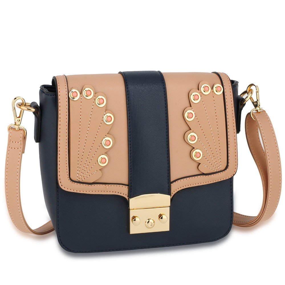 AG00628 - Navy / Pink Cross Body Shoulder Bag