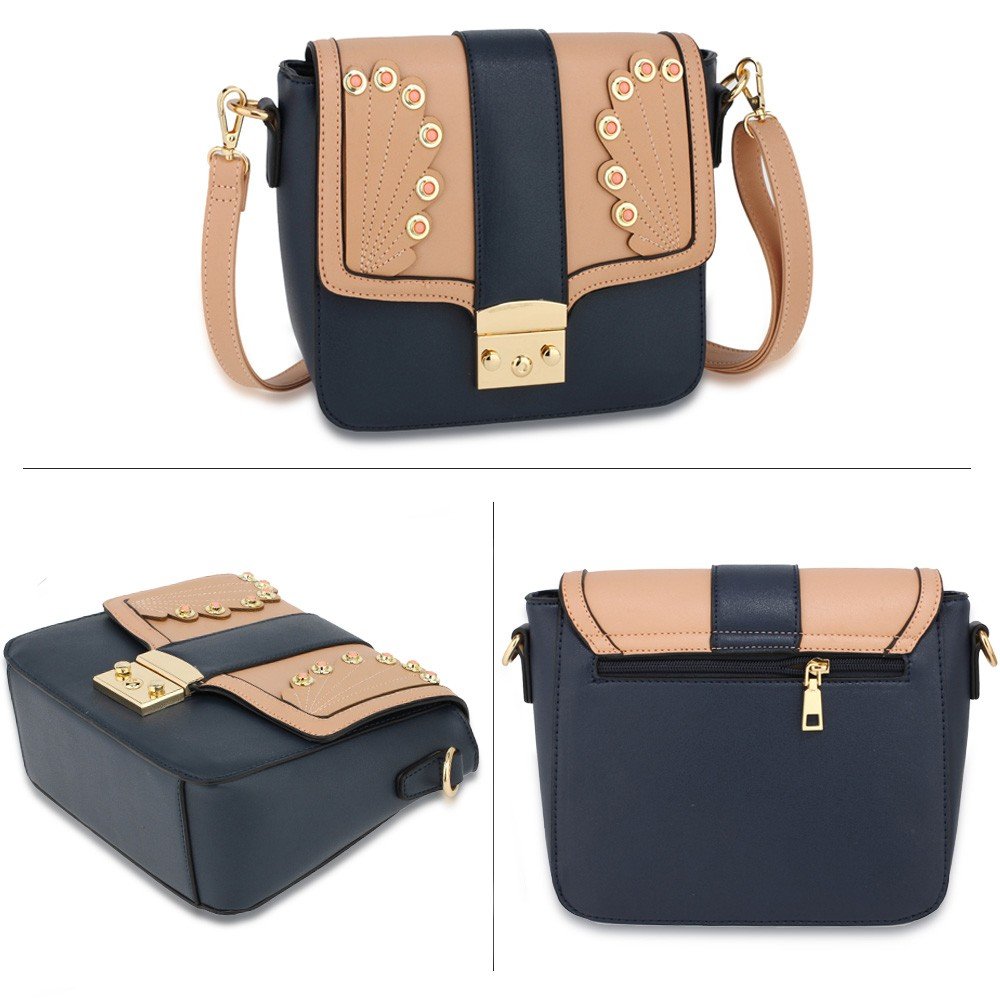 AG00628 - Navy / Pink Cross Body Shoulder Bag