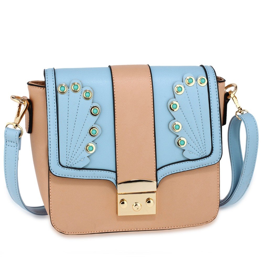 AG00628 - Pink / Blue Cross Body Shoulder Bag