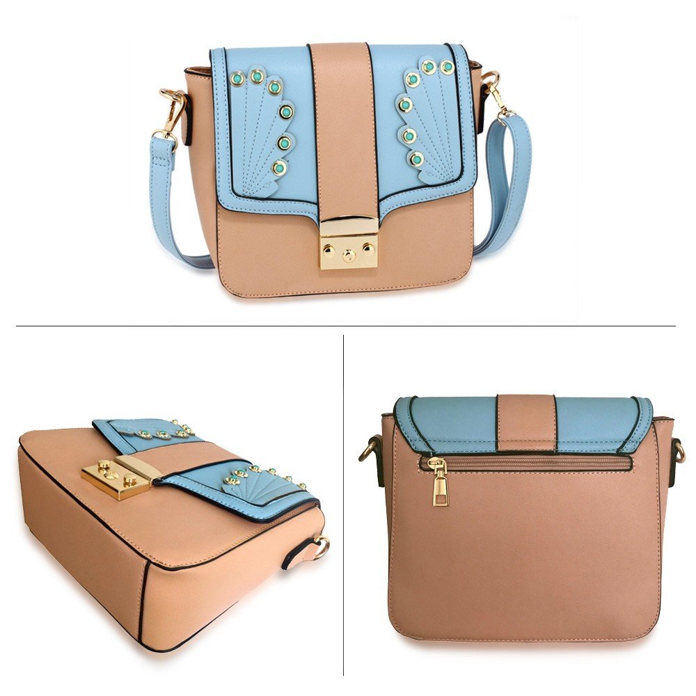 AG00628 - Pink / Blue Cross Body Shoulder Bag