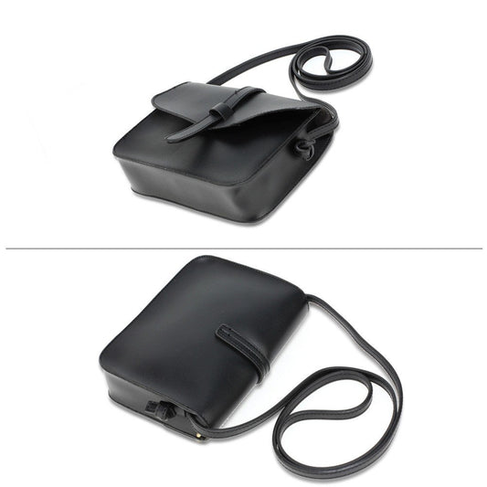 AG00660 - Black Flap Cross Body Shoulder Bag
