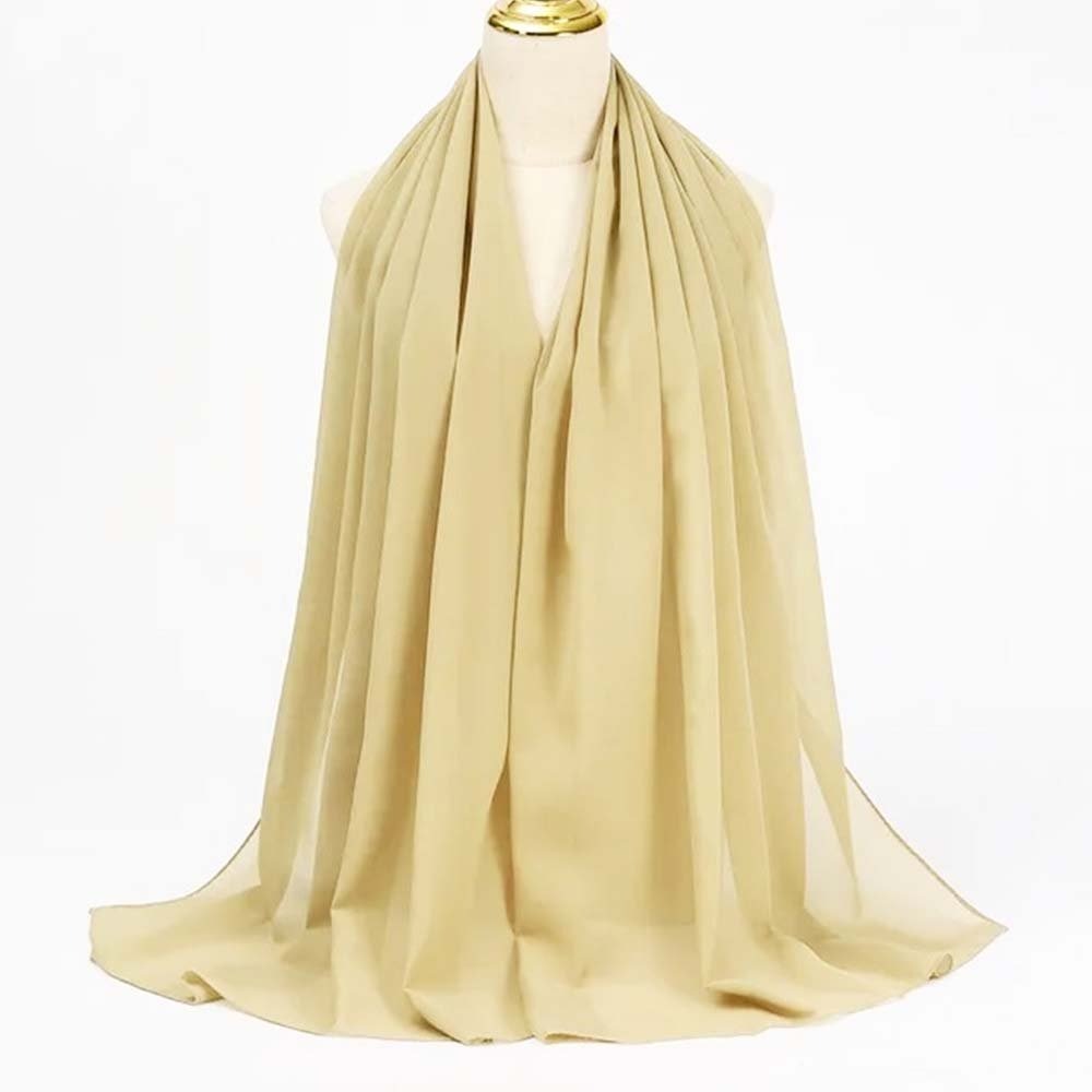 beige chiffon scarf