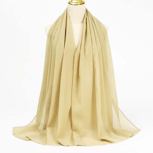 beige chiffon scarf