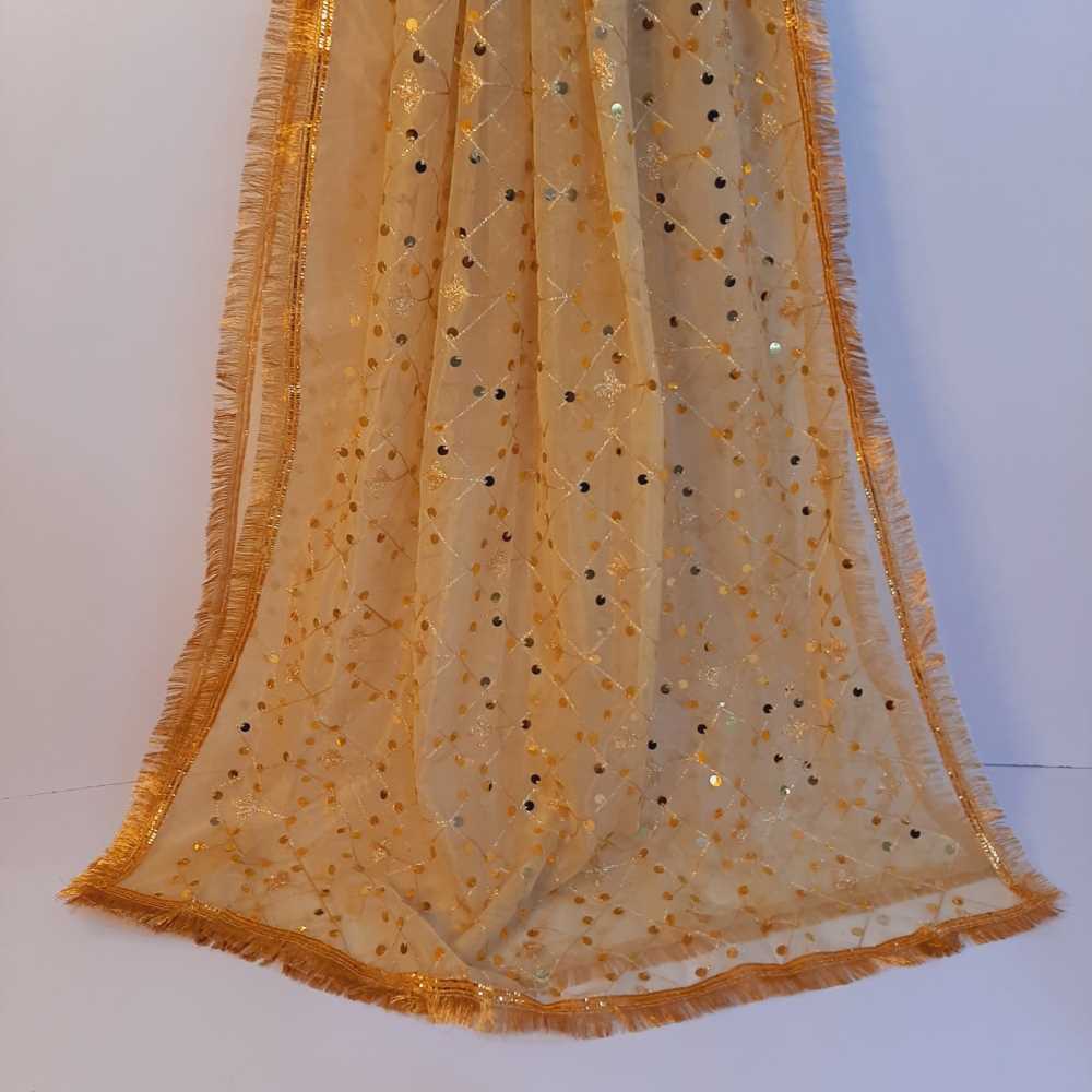Gota Work Dupatta For Wedding Party - Net - ZD1204