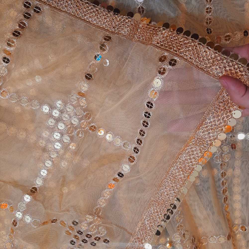Gota Work Dupatta For Wedding Party - Net - ZD1236