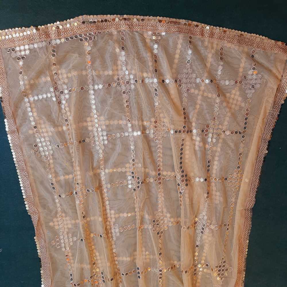 Gota Work Dupatta For Wedding Party - Net -  ZD1236