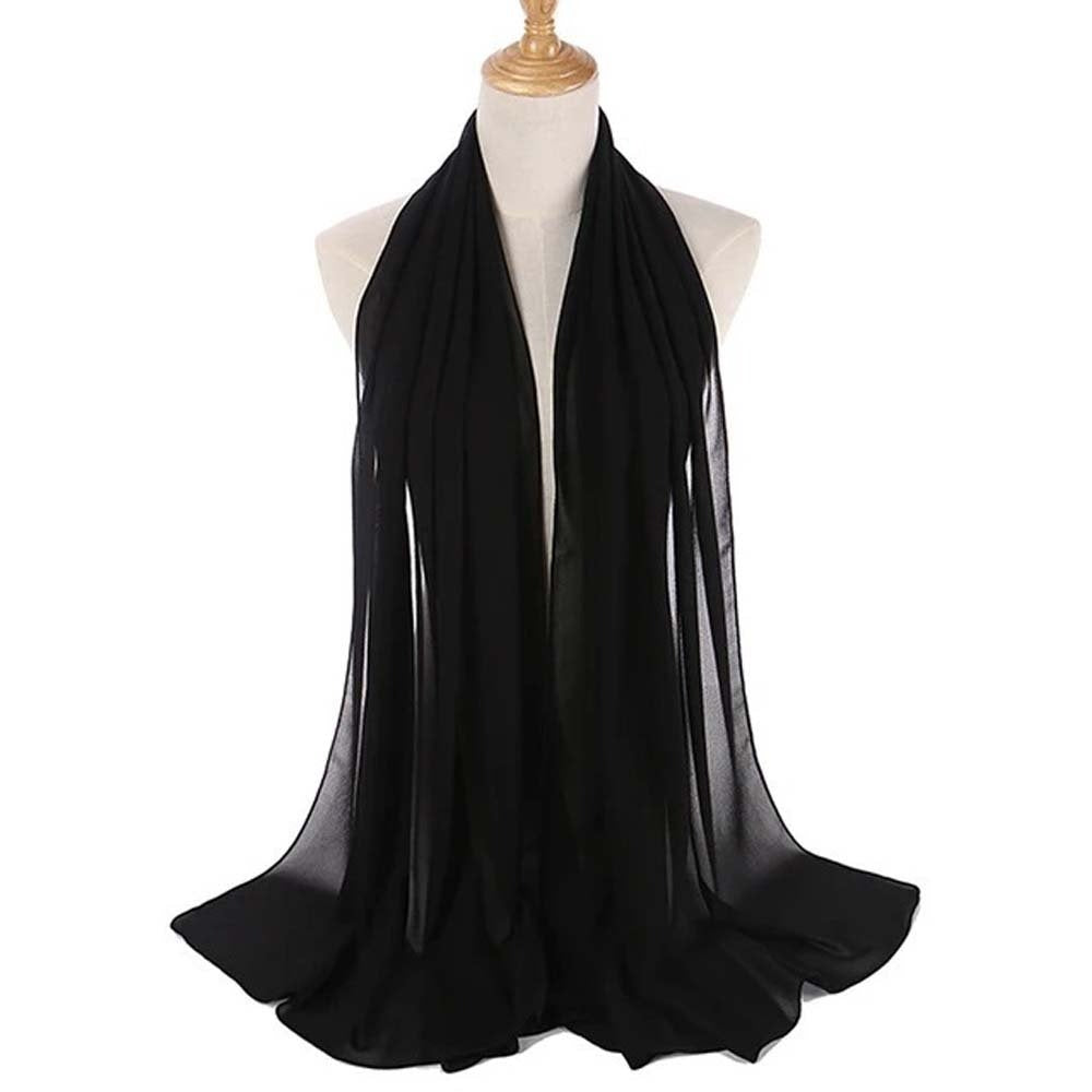 black chiffon scarf