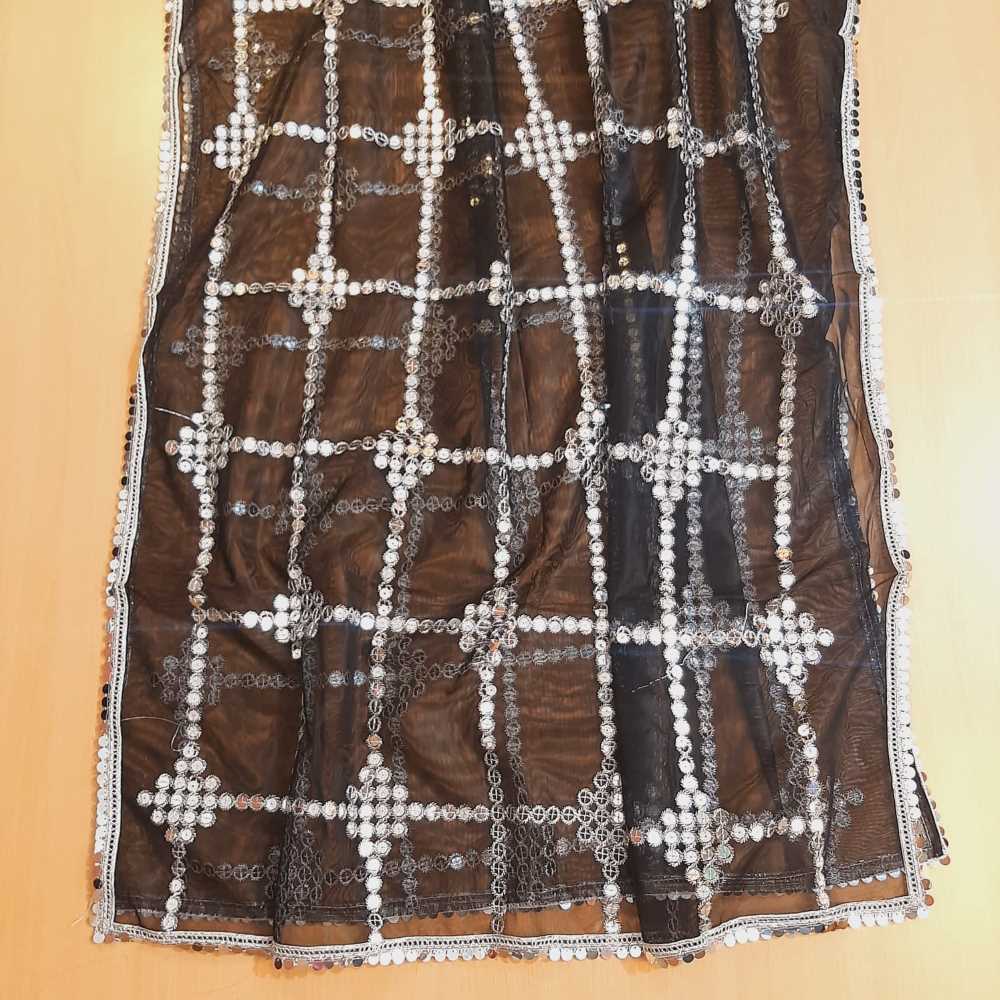 Gota Work Dupatta For Wedding Party - Net -  ZD1236