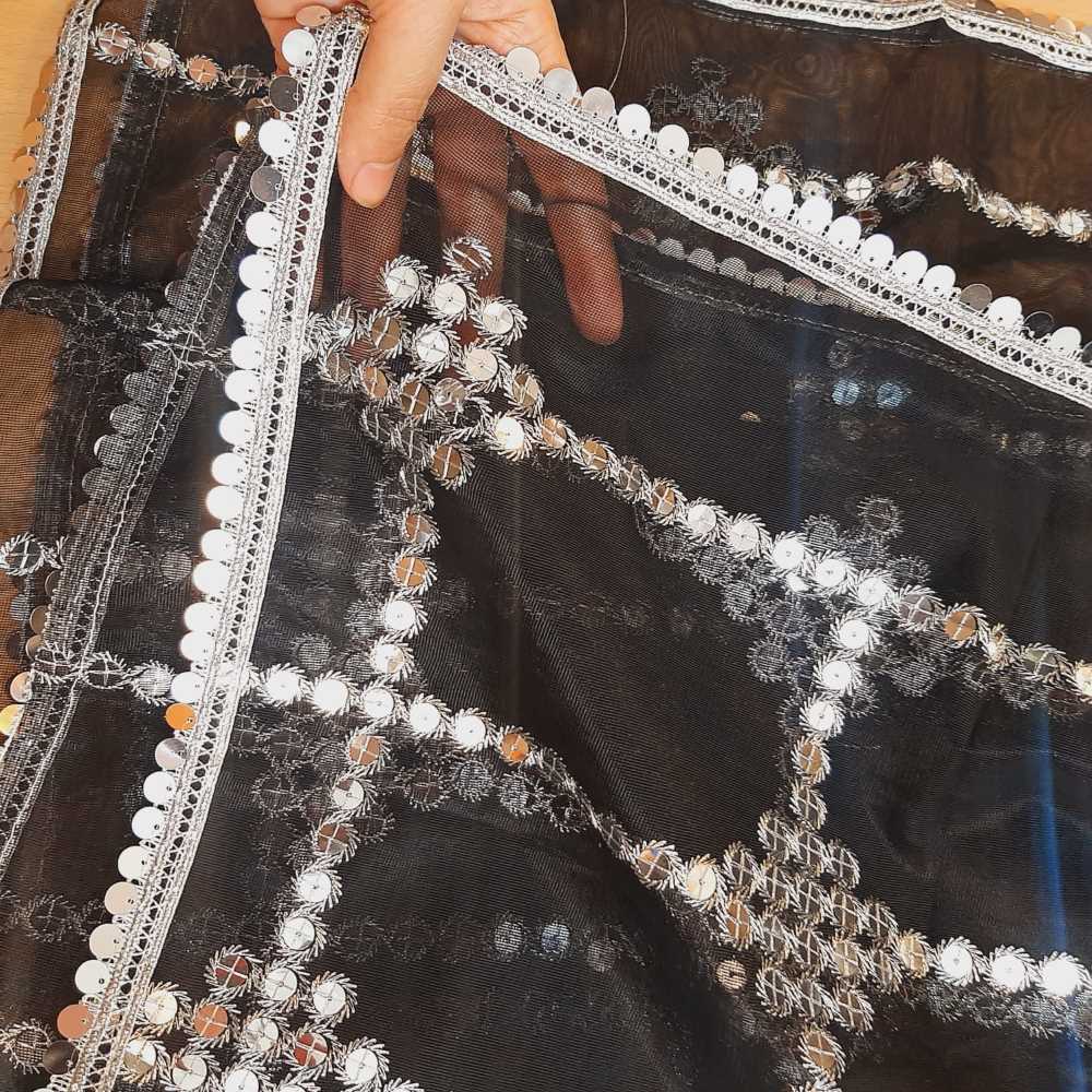 Gota Work Dupatta For Wedding Party - Net - ZD1236