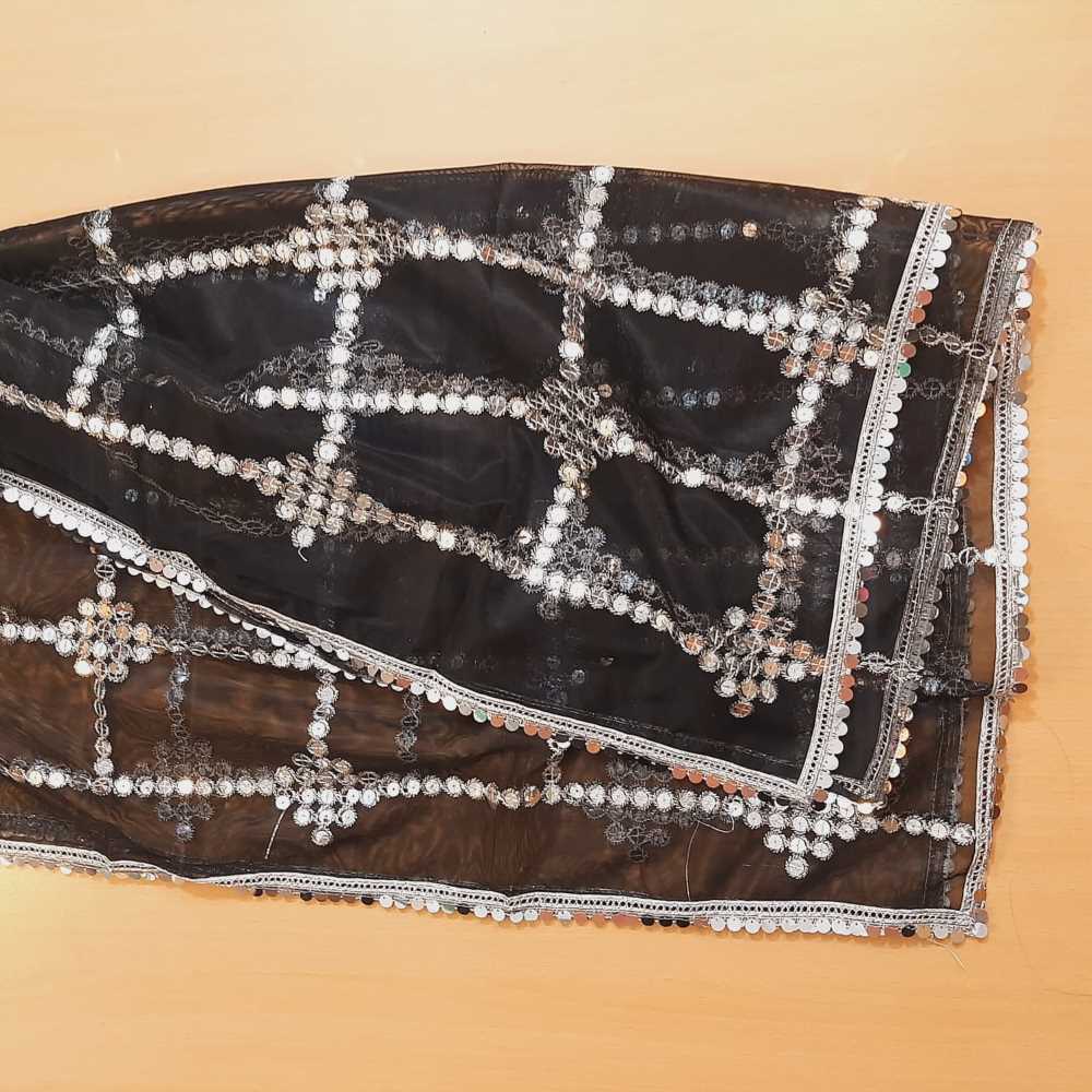 Gota Work Dupatta For Wedding Party - Net -  ZD1236