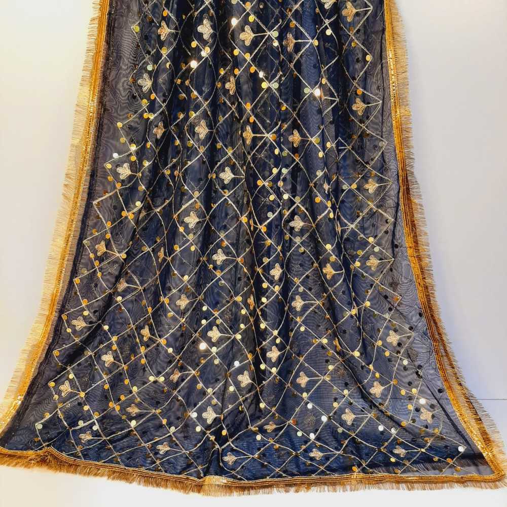 Gota Work Dupatta For Wedding Party - Net - ZD1204
