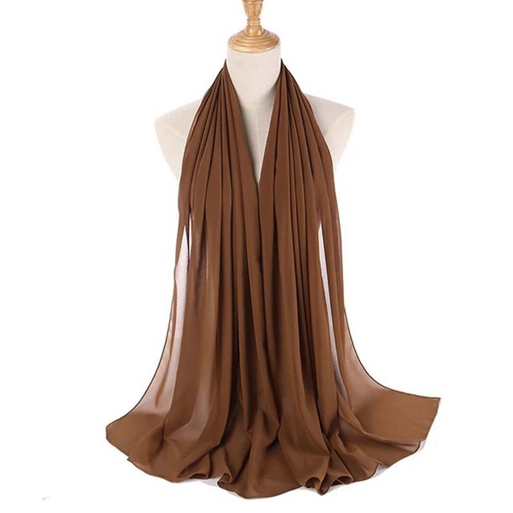 brown chiffon scarf