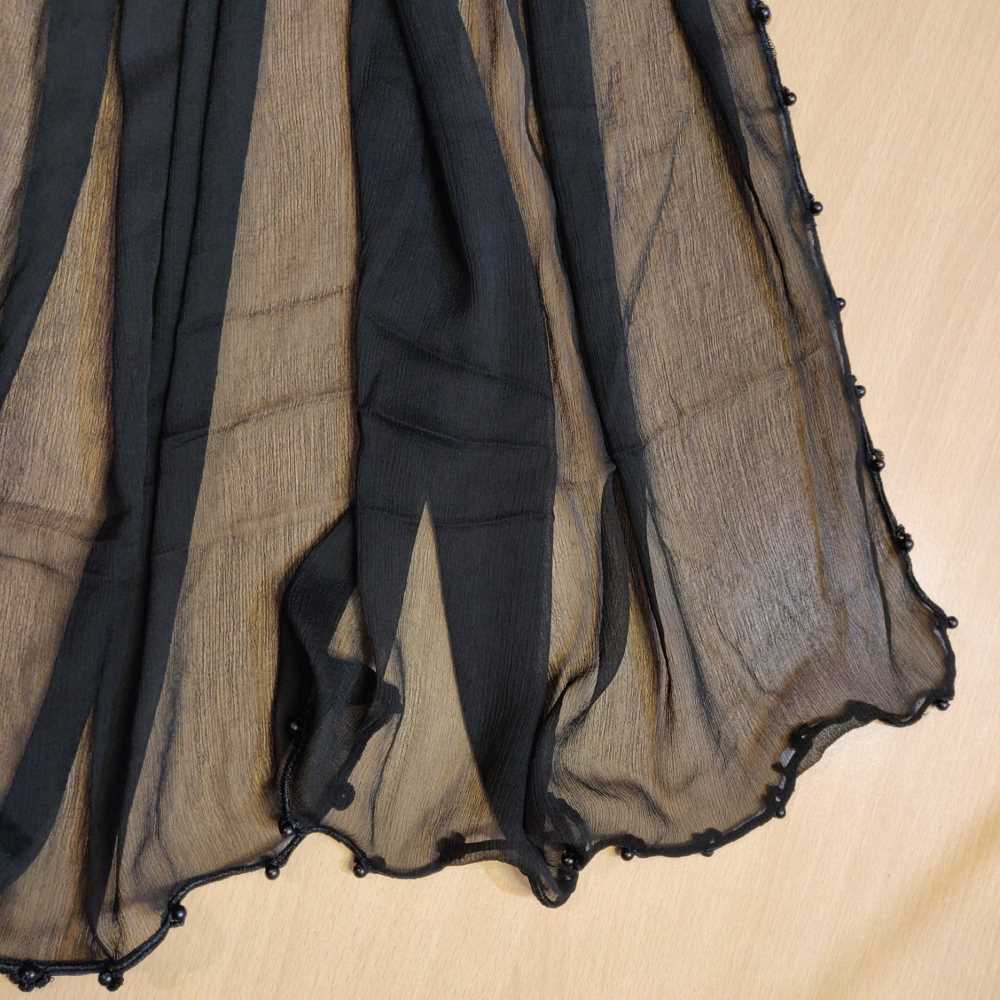 Chiffon Dupatta With 4 Sided Pearls - BGD05