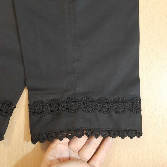 Girls Cotton Trouser Lace Embellished - GT12