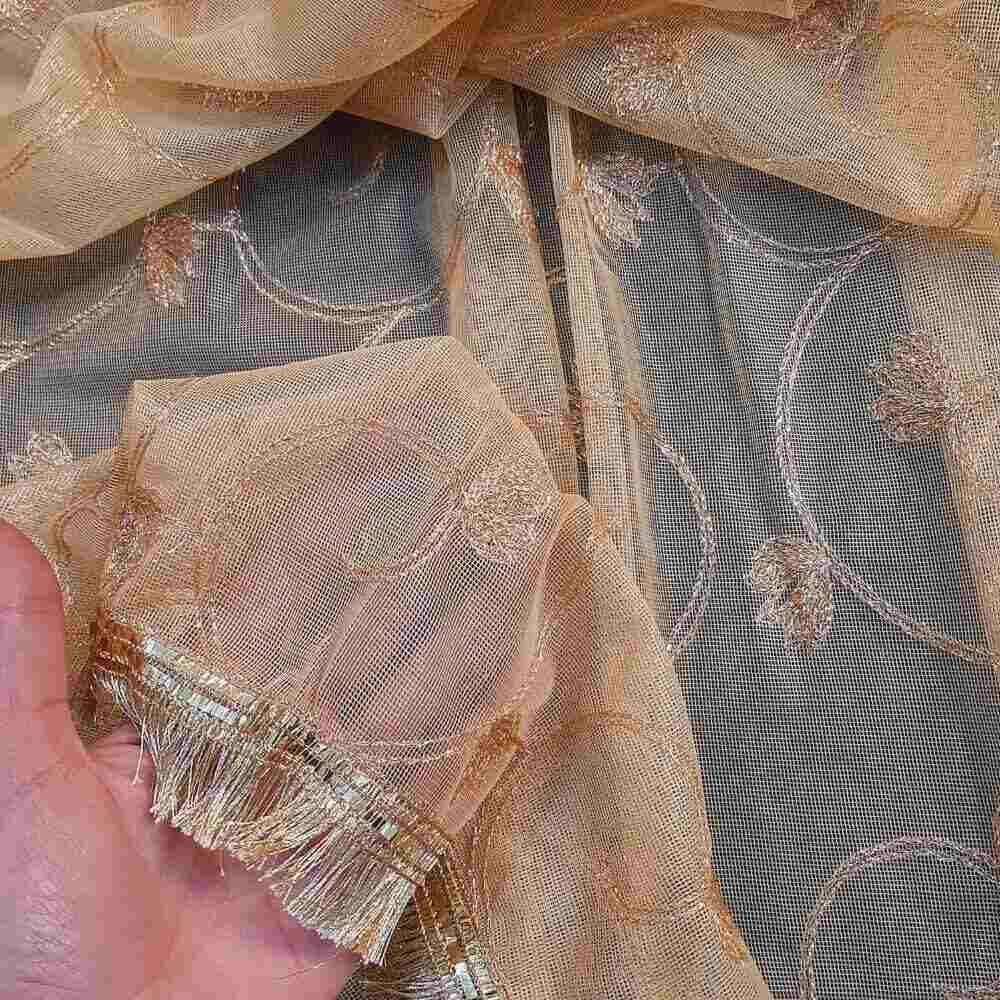 Gota Work Dupatta For Wedding - Net - ZD626