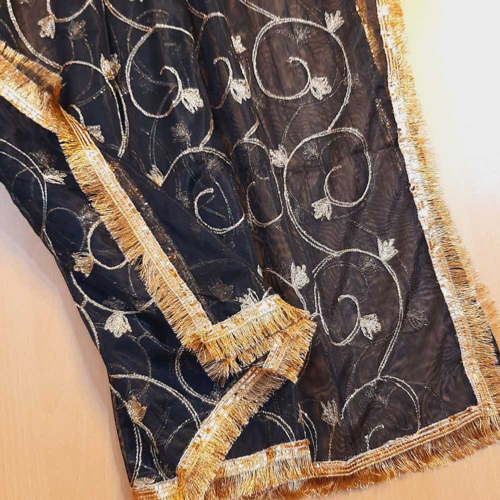 Gota Work Dupatta For Wedding - Net - ZD626
