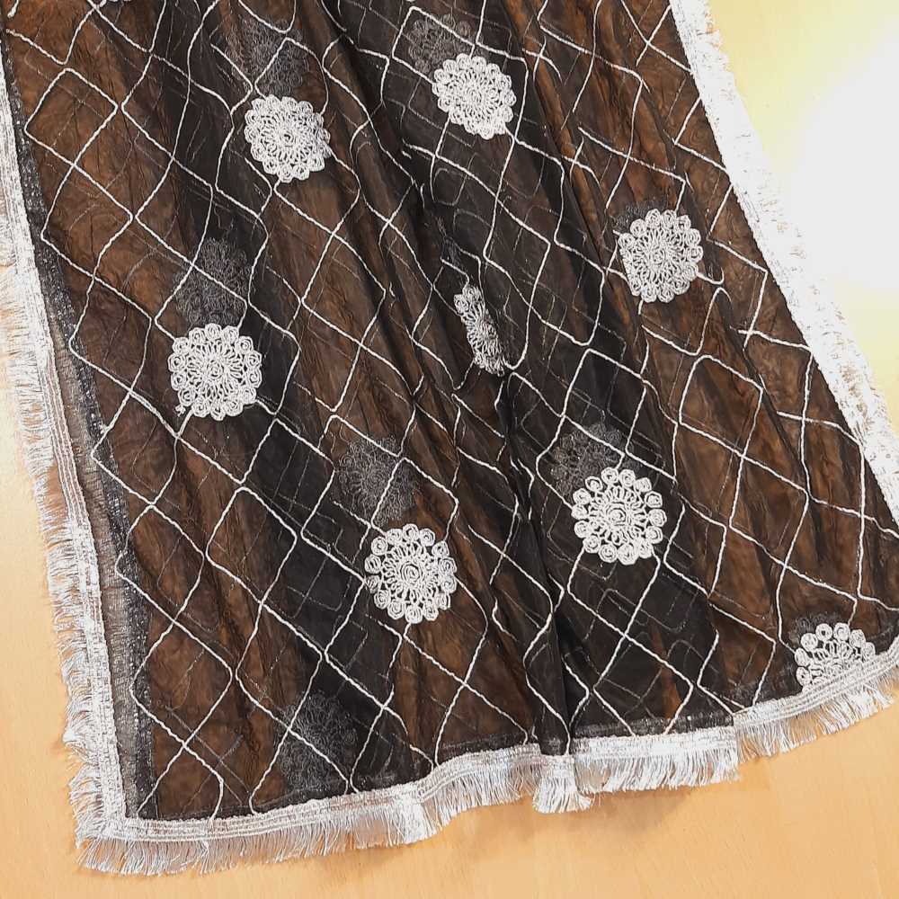 Gota Work Dupatta For Wedding Party  - Net -  ZD632