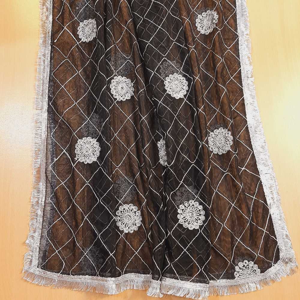 Gota Work Dupatta For Wedding Party  - Net -  ZD632