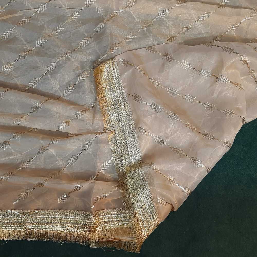 Gota Work Net Dupatta For Wedding Party - ZD0A7
