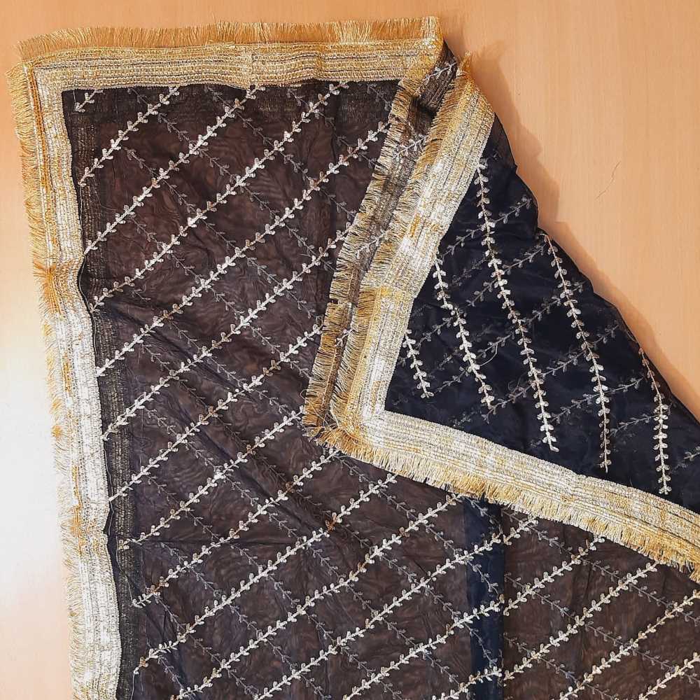Gota Work Net Dupatta For Wedding Party - ZD0A7