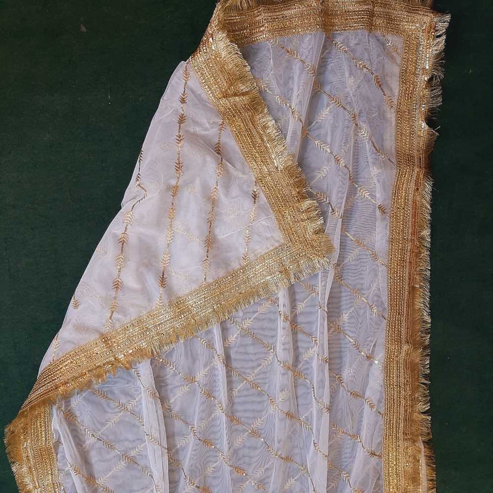 Gota Work Net Dupatta For Wedding Party  - ZD0A7