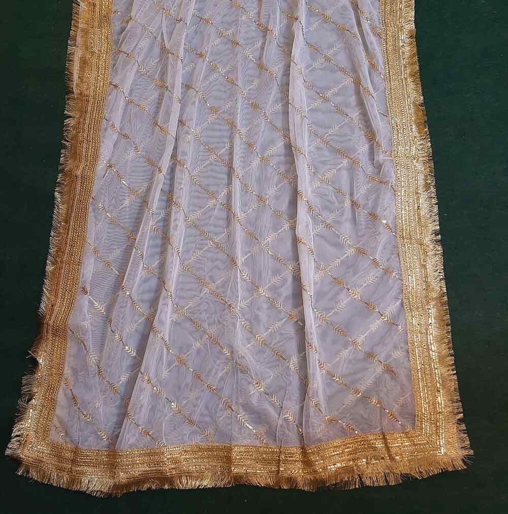 Gota Work Net Dupatta For Wedding Party - ZD0A7