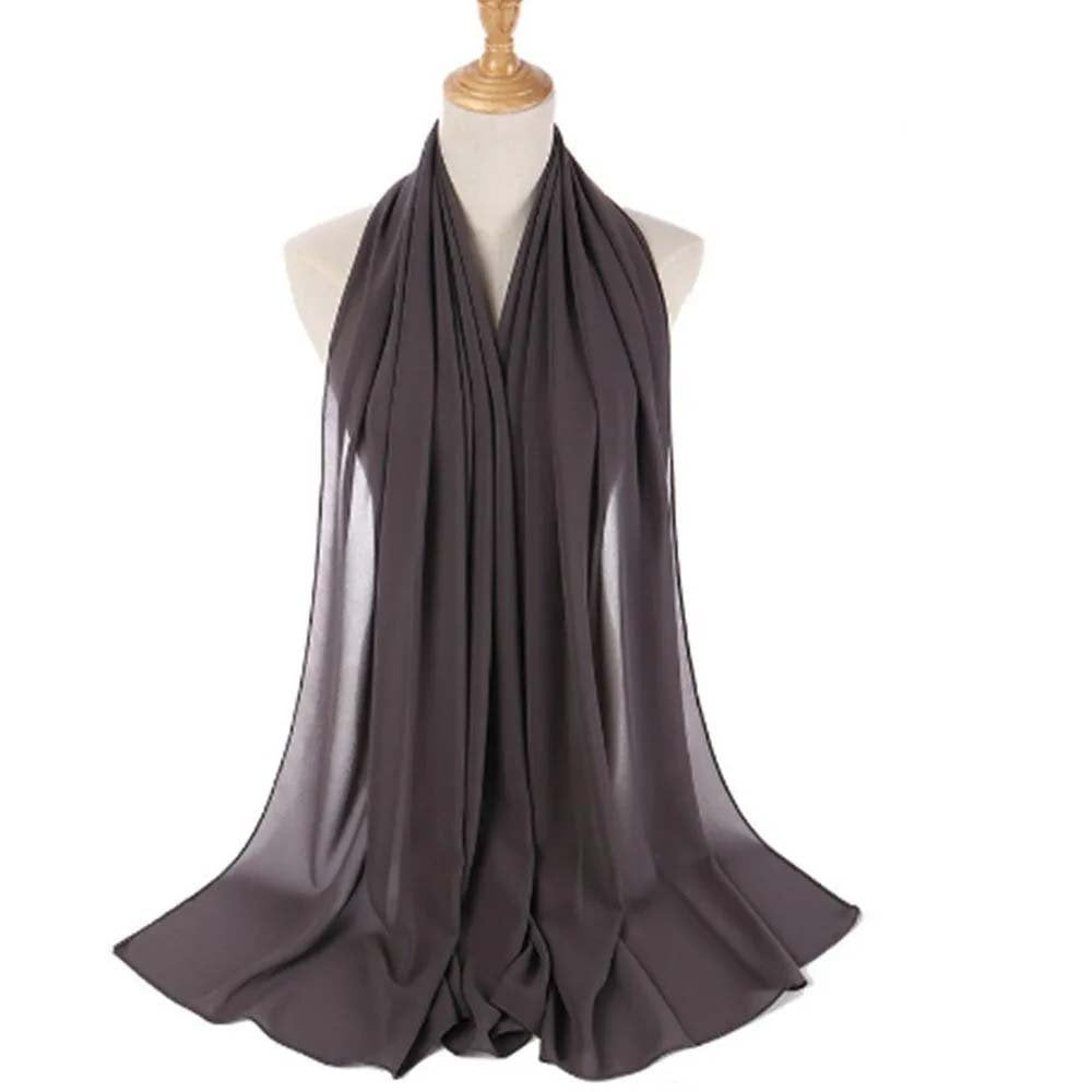 grey chiffon scarf