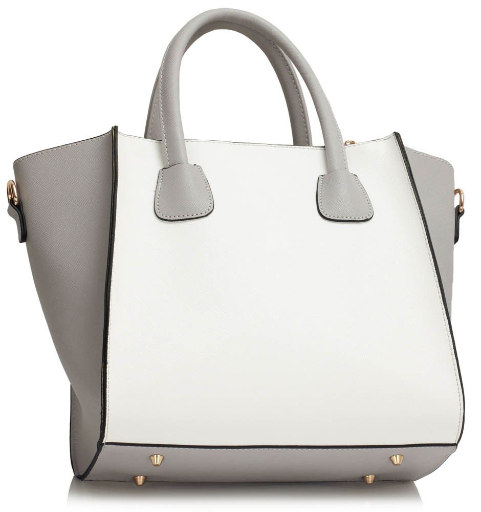 LS0061A Grey / White Fashion Tote Bag (Matte Finish)