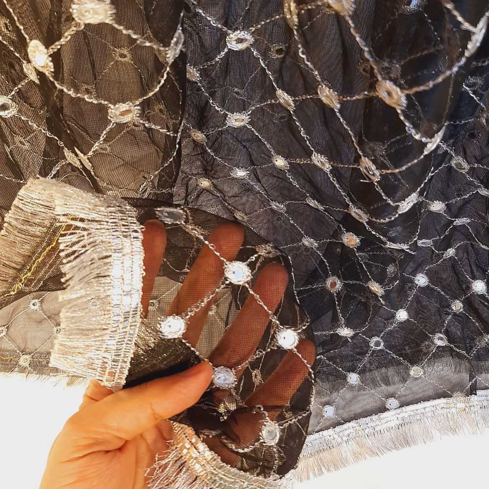 Mirror Work Net Dupatta Large - ZD998
