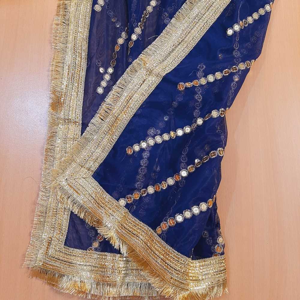 Mirror Work Net Dupatta - ZD1217