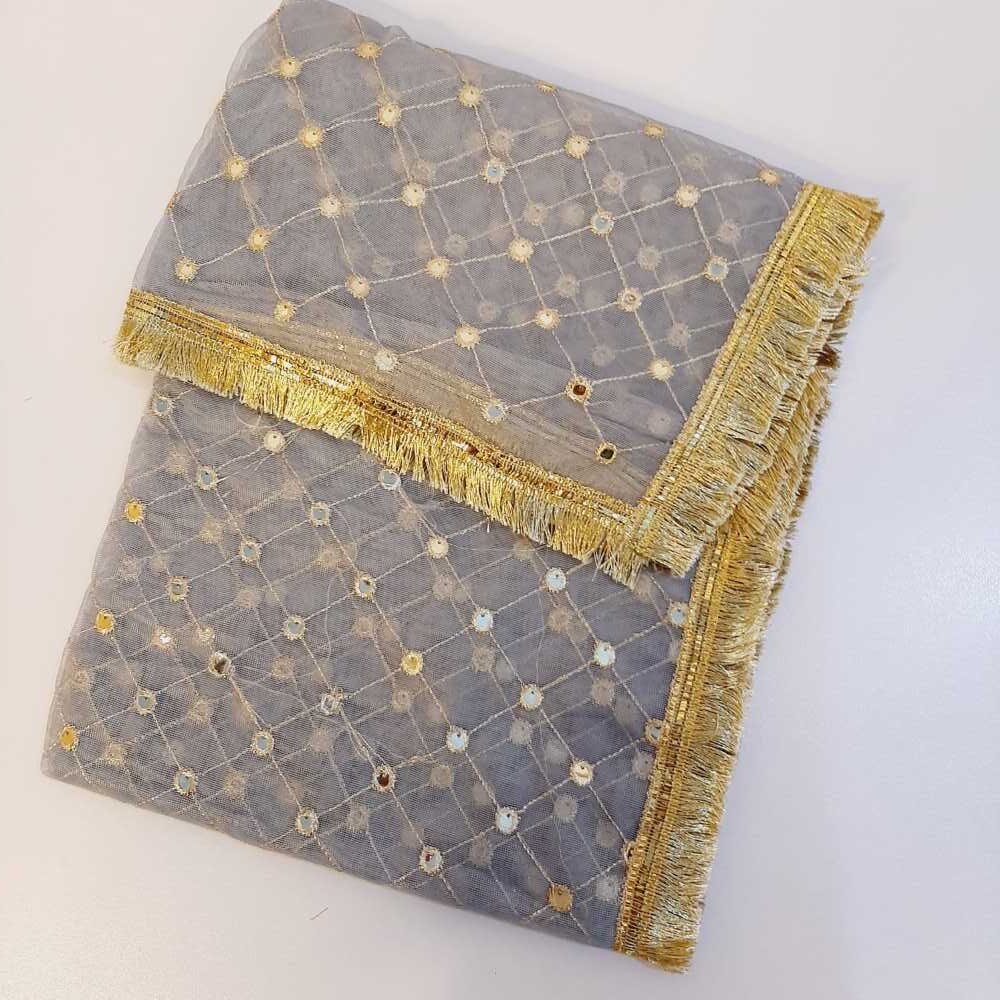 Mirror Work Net Dupatta Large - ZD998