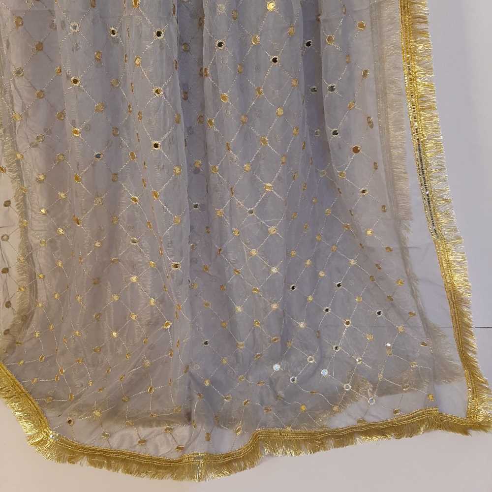 Mirror Work Net Dupatta Large - ZD998