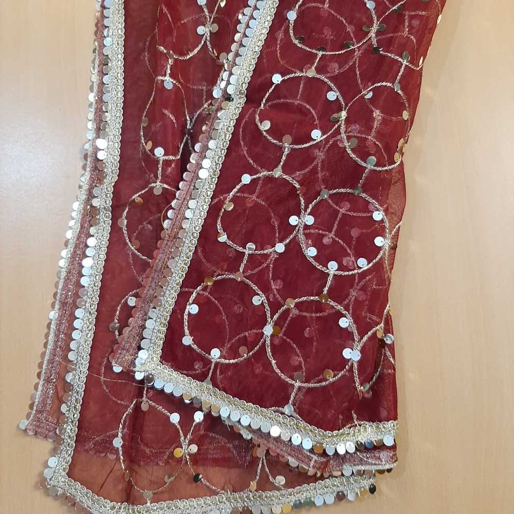 Mirror Work Net Dupatta Large - ZD997