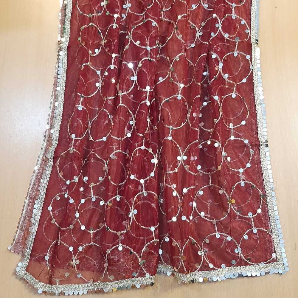 Mirror Work Net Dupatta Large -  ZD997