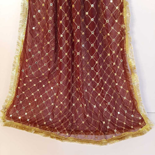Mirror Work Net Dupatta Large - ZD998