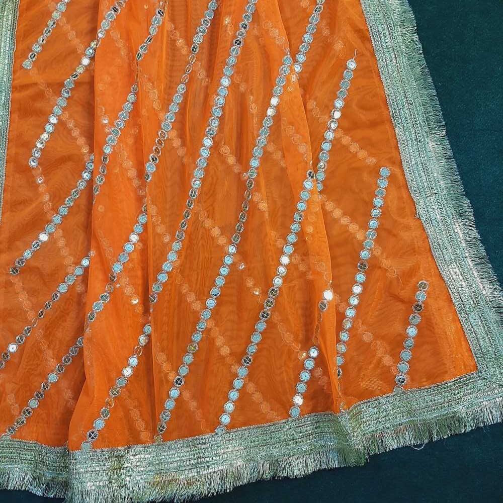 Mirror Work Net Dupatta - ZD1217