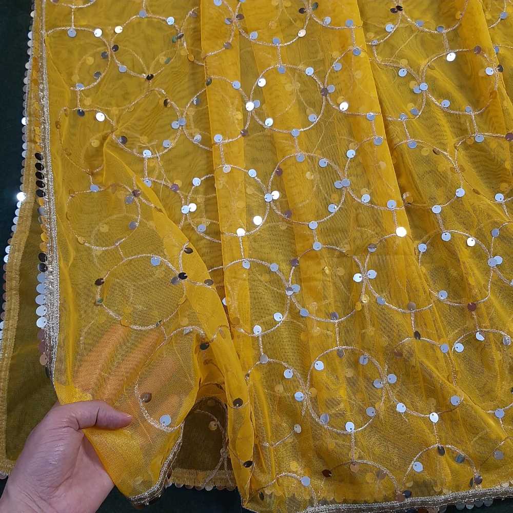 Mirror Work Net Dupatta Large -  ZD997