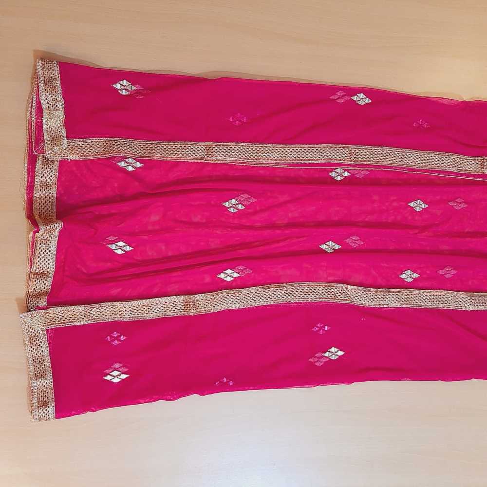 Mirror Work Gota Net Dupatta For Wedding Party - ZD0A5